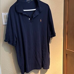 Polo by Ralph Lauren Men's Dark Blue Polo Shirt
